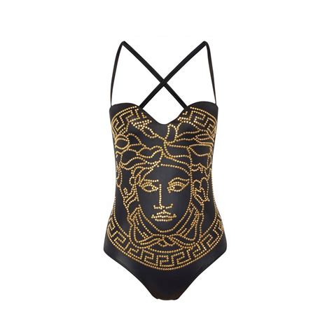 versace baithing suit|Versace medusa bikini.